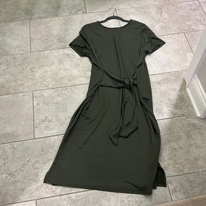 Green dress with tie wrap